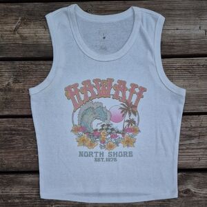 Source Unknown White Hawaii Graphic Tank Top